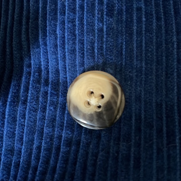 EUC Hanna Andersson Royal Corduroy Sherpa Lined Button Down Jacket - Picture 2 of 9